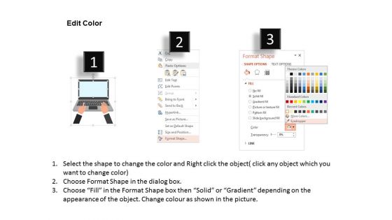 Business Reports On Laptop Powerpoint Template