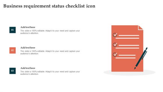 Business Requirement Status Checklist Icon Introduction PDF Business Requirement Status Checklist Icon Introduction PDF