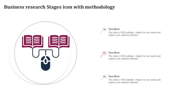 Business Research Stages Icon With Methodology Mockup PDF Business Research Stages Icon With Methodology Mockup PDF