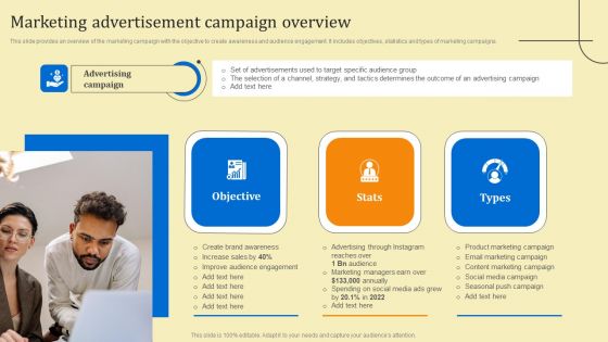 Business Sales Optimization Advertisement Campaign Marketing Advertisement Campaign Overview Inspiration PDF