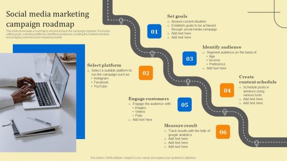 Business Sales Optimization Advertisement Campaign Social Media Marketing Campaign Roadmap Template PDF Business Sales Optimization Advertisement Campaign Social Media Marketing Campaign Roadmap Template PDF