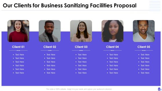 Business Sanitizing Facilities Proposal Ppt PowerPoint Presentation Complete Deck With Slides