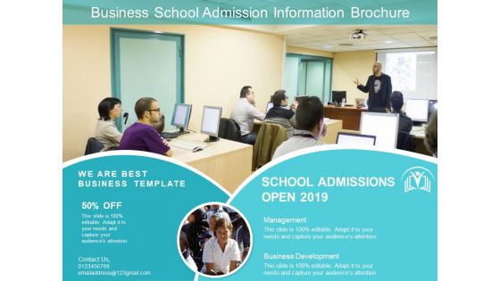 Business School Admission Information Brochure Ppt PowerPoint Presentation Slides Example