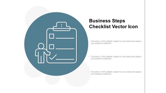 Business Steps Checklist Vector Icon Ppt PowerPoint Presentation Icon Clipart Cpb