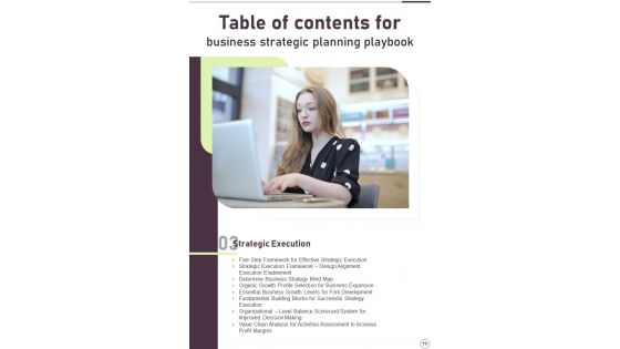 Business Strategic Planning Playbook Template