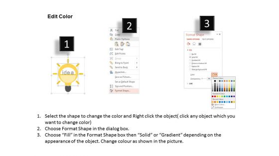 Business Strategy Idea Bulb Diagram Powerpoint Template