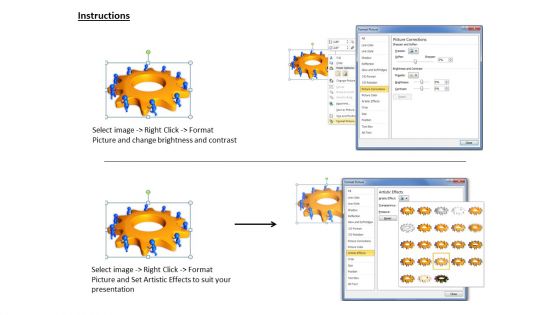 Business Strategy Implementation 3d Team Working Together Basic Concepts