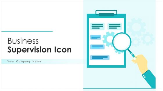 Business Supervision Icon Direction Ppt PowerPoint Presentation Complete Deck With Slides