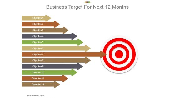 Business Target For Next 12 Months Powerpoint Graphics
