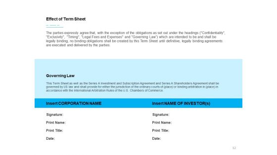 Business Term Sheet Ppt PowerPoint Presentation Complete Deck With Slides