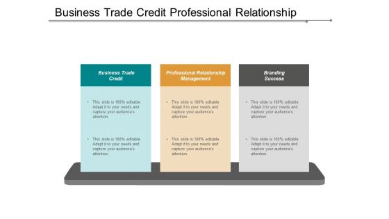 Business Trade Credit Professional Relationship Management Branding Success Ppt PowerPoint Presentation Inspiration Slide