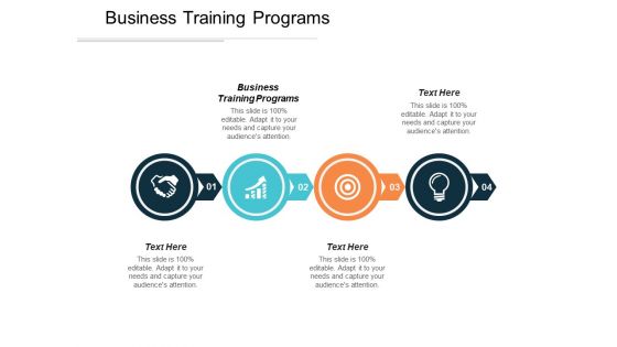 Business Training Programs Ppt PowerPoint Presentation Portfolio Gridlines Cpb