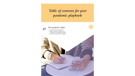Business Transformation Principles Playbook Post Covid 19 Template