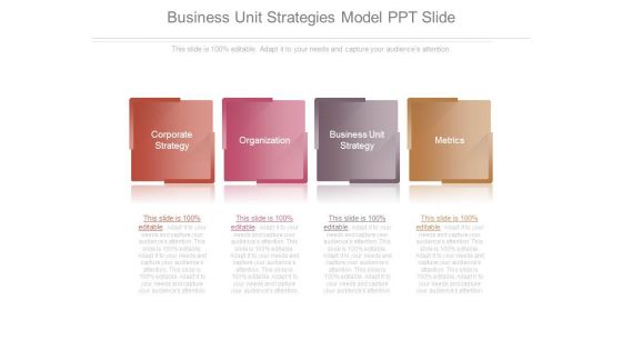 Business Unit Strategies Model Ppt Slide