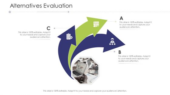 Business Venture Tactical Planning Complete PPT Deck Alternatives Evaluation Professional PDF