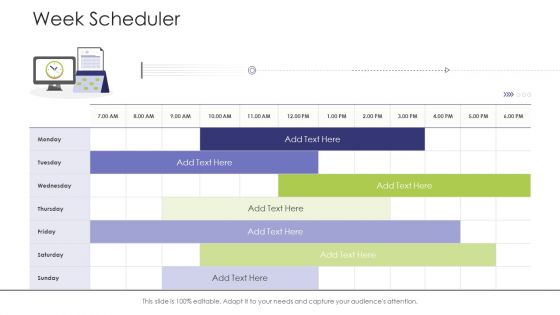 Business Venture Tactical Planning Complete PPT Deck Week Scheduler Template PDF