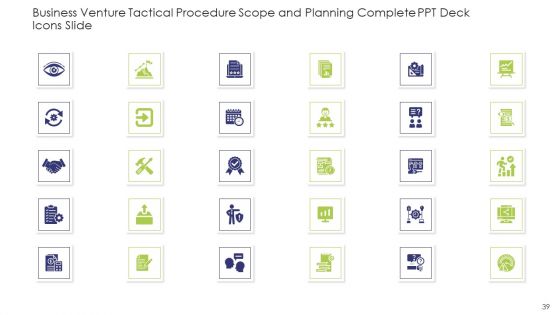 Business Venture Tactical Procedure Scope And Planning Complete PPT Deck Ppt PowerPoint Presentation Complete Deck With Slides