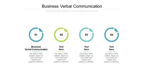 Business Verbal Communication Ppt PowerPoint Presentation Pictures Objects Cpb
