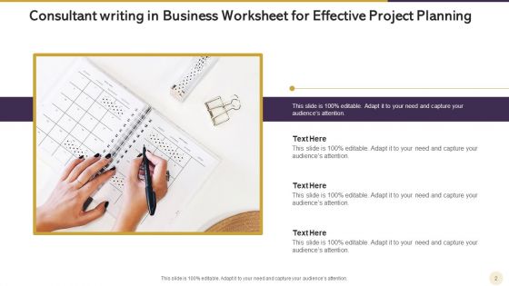 Business Worksheet Ppt PowerPoint Presentation Complete With Slides