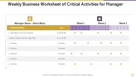 Business Worksheet Ppt PowerPoint Presentation Complete With Slides