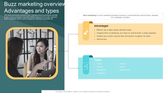 Buzz Marketing Overview Advantages And Types Deploying Viral Marketing Strategies Themes PDF