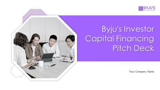 Byjus Investor Capital Financing Pitch Deck Ppt PowerPoint Presentation Complete Deck With Slides