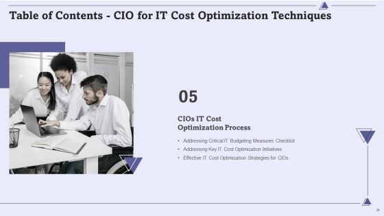 CIO For IT Cost Optimization Techniques Ppt PowerPoint Presentation Complete With Slides