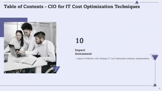 CIO For IT Cost Optimization Techniques Ppt PowerPoint Presentation Complete With Slides