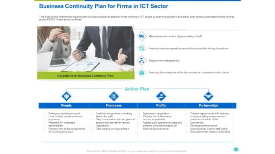 COVID 19 Risk Analysis And Mitigation Policies For Information And Communications Technology Sector Ppt Complete Deck With Slides