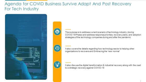 COVID Business Survive Adapt And Post Recovery For Tech Industry Ppt PowerPoint Presentation Complete Deck With Slides