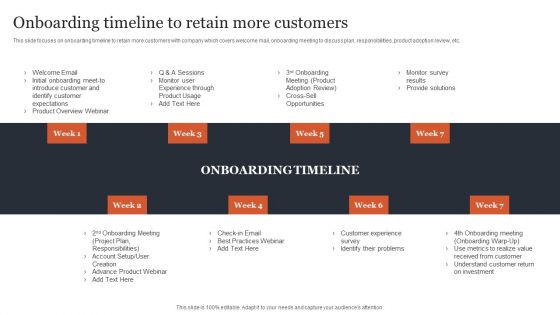 CRM Administration To Reduce Churn Rate Onboarding Timeline To Retain More Customers Pictures PDF