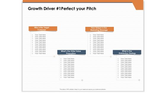 CRM For Real Estate Marketing Growth Driver 1Perfect Your Pitch Ppt PowerPoint Presentation Model Ideas PDF