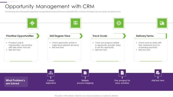 CRM Implementation Strategy Opportunity Management With CRM Structure PDF