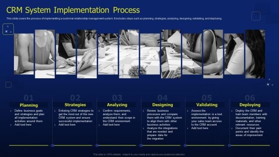CRM Software Deployment Journey CRM System Implementation Process Portrait PDF