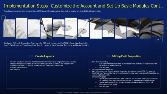 CRM Software Deployment Journey Implementation Steps Customize The Account Themes PDF