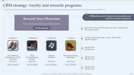 CRM System Implementation Stages CRM Strategy Loyalty And Rewards Programs Clipart PDF