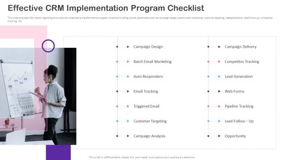 CRM Transformation Toolkit Effective Crm Implementation Program Checklist Formats PDF