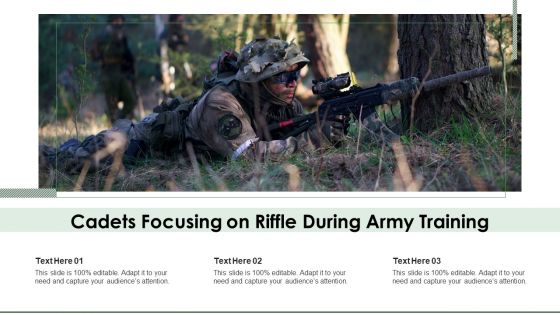 Cadets Focusing On Riffle During Army Training Ppt Styles Layouts PDF