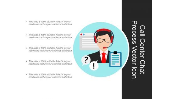 Call Center Chat Process Vector Icon Ppt PowerPoint Presentation Gallery Background PDF