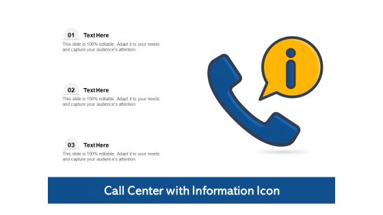 Call Center With Information Icon Ppt PowerPoint Presentation Icon Professional PDF
