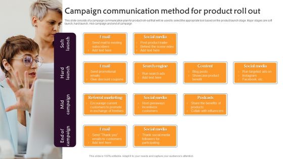 Campaign Communication Method For Product Roll Out Graphics PDF Campaign Communication Method For Product Roll Out Graphics PDF