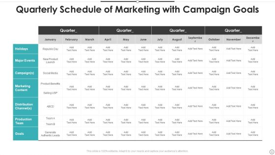 Campaign Schedule Ppt PowerPoint Presentation Complete With Slides