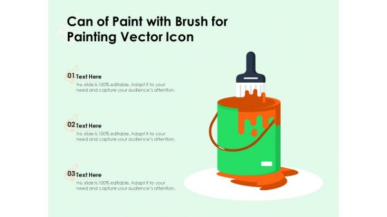Can Of Paint With Brush For Painting Vector Icon Ppt PowerPoint Presentation Gallery Smartart PDF
