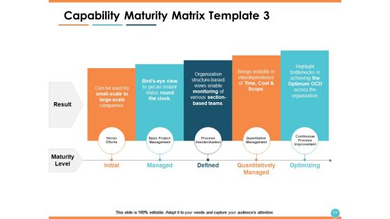 Capability Maturity Matrix CMM Ppt PowerPoint Presentation Show Information