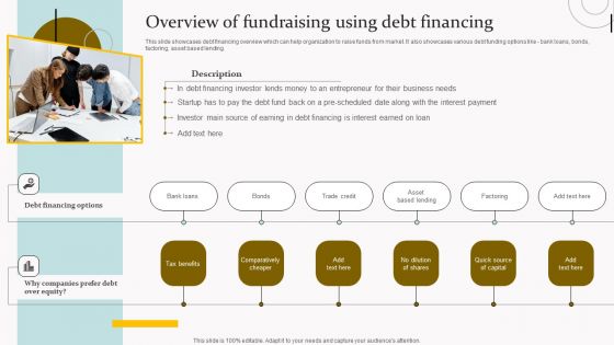 Capital Acquisition Strategy For Startup Business Overview Of Fundraising Using Debt Background PDF
