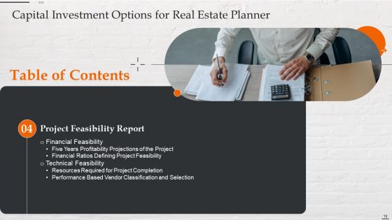 Capital Investment Options For Real Estate Planner Ppt PowerPoint Presentation Complete Deck With Slides