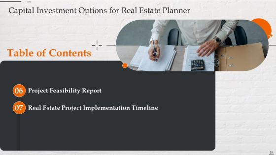 Capital Investment Options For Real Estate Planner Ppt PowerPoint Presentation Complete Deck With Slides