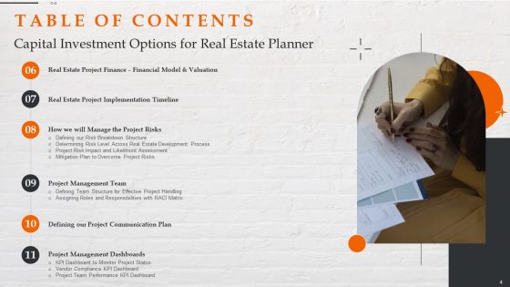 Capital Investment Options For Real Estate Planner Ppt PowerPoint Presentation Complete Deck With Slides