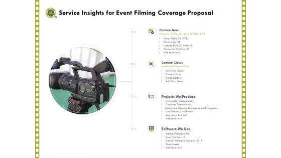 Capture Business Events Service Insights For Event Filming Coverage Proposal Ppt Show Model PDF