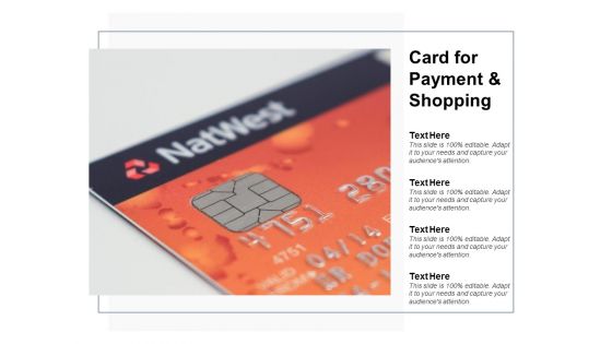 Card For Payment And Shopping Ppt PowerPoint Presentation File Background Images